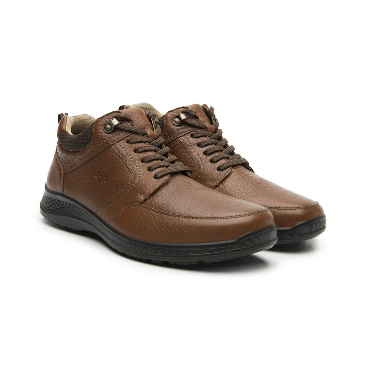 Botín Casual Flexi para Hombre con Amarre Frontal Estilo 50816 Tan