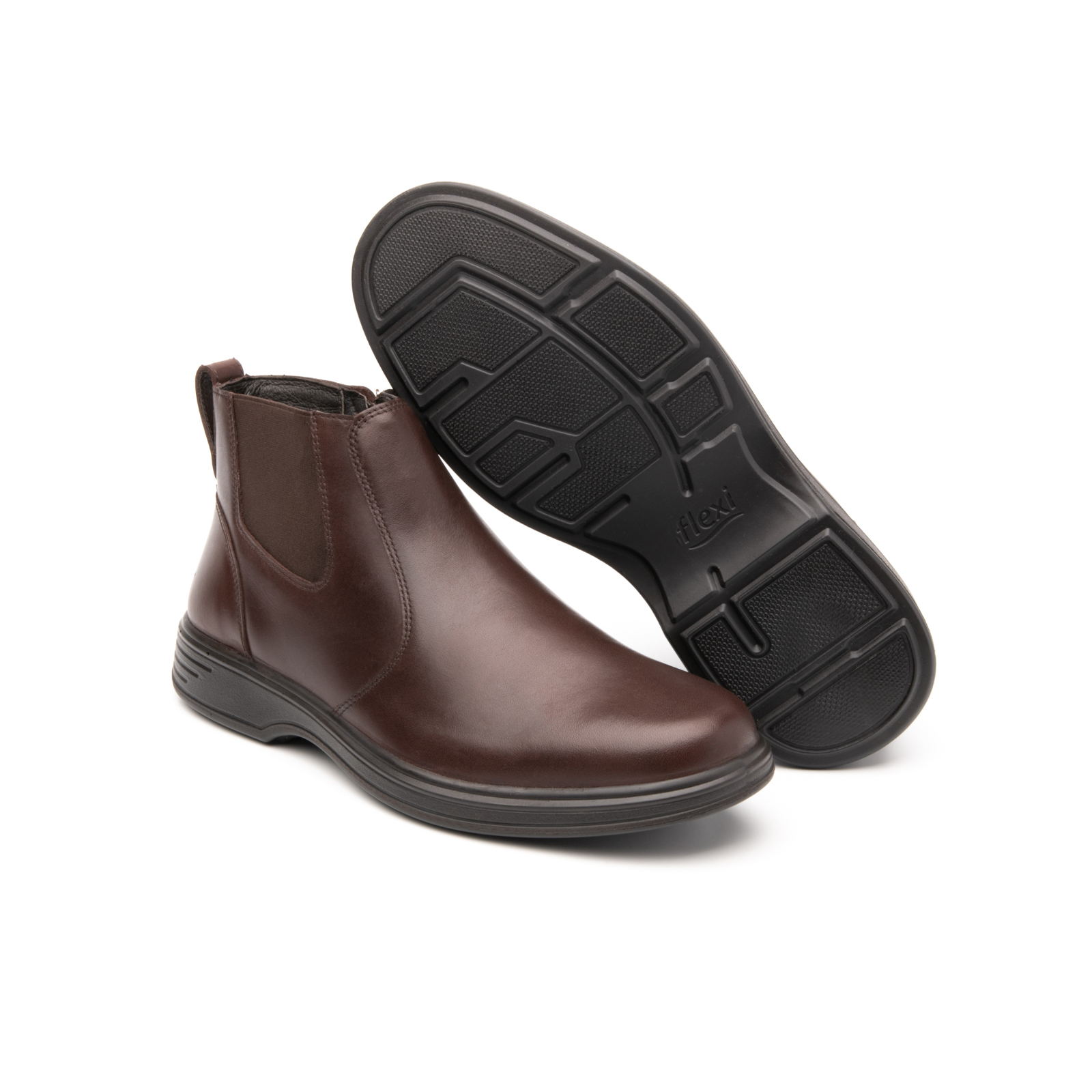 Flexi Casual Office Booty with Soft Walking System for Men - Style 59305 Dk Porto