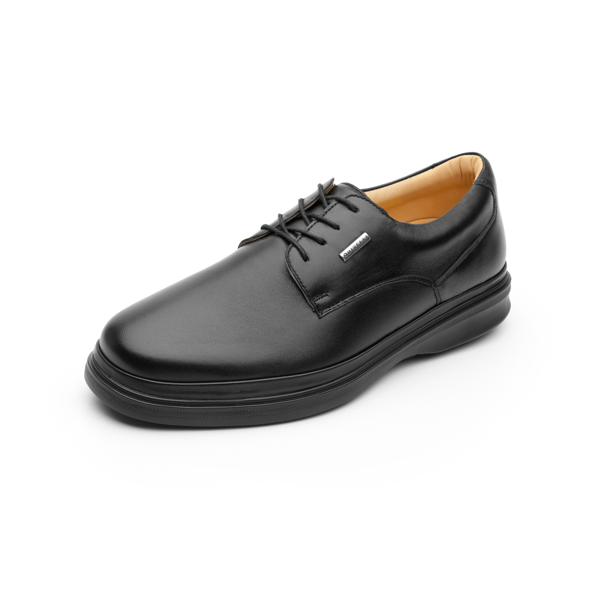 Zapato Casual Para Oficina Quirelli Con Doble Plantilla Para Hombre - Estilo 700801 Negro