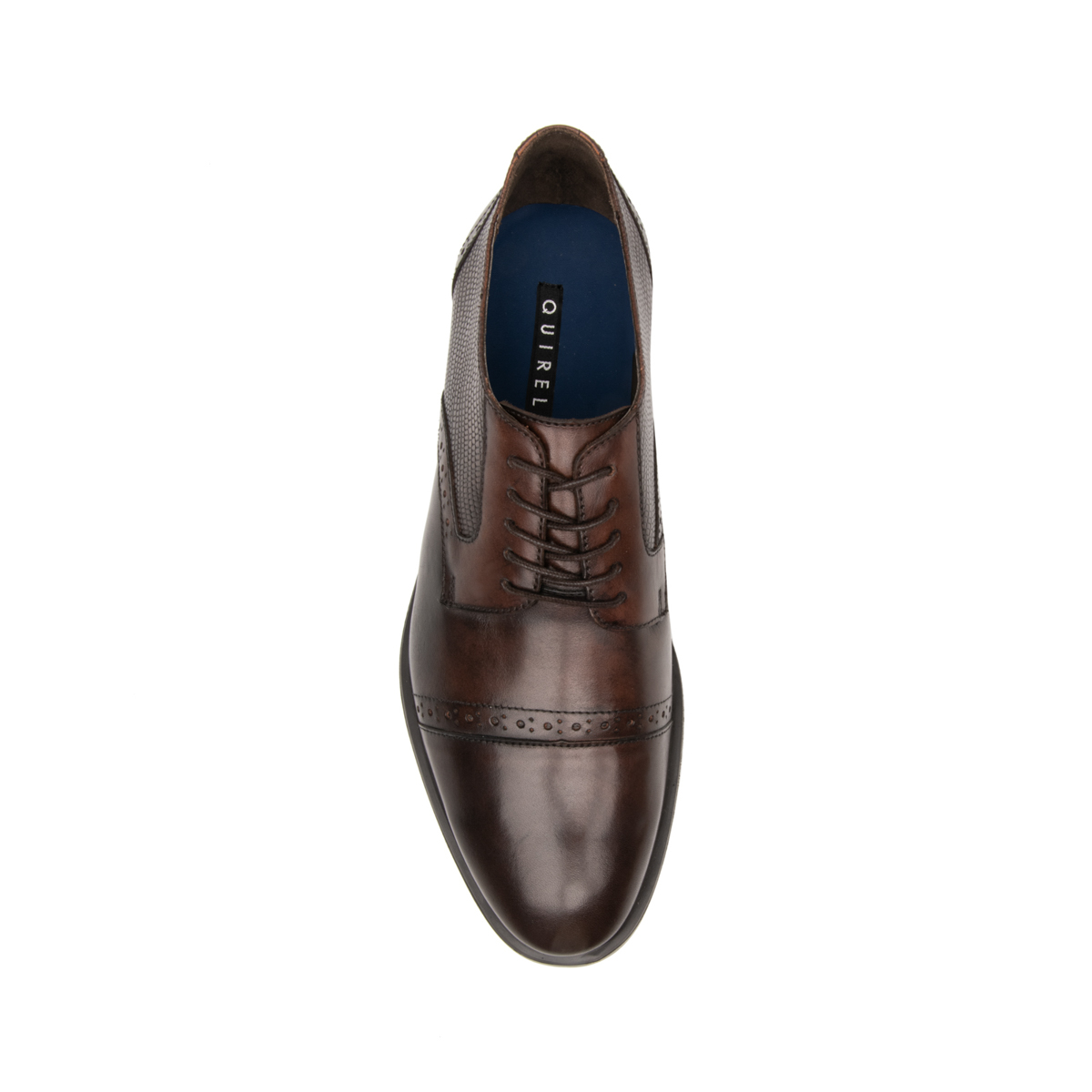 Quirelli Men's Derby Shoe with extra light sole Style 702102 Chocolate