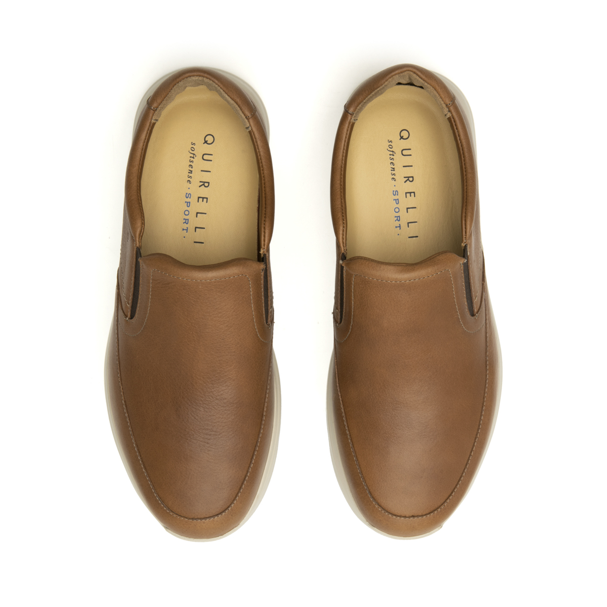 Slip On Casual Quirelli para Hombre con Corte Acojinado Estilo 702508 Tan
