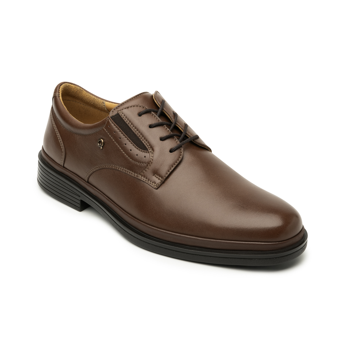 Zapato Derby Liso Quirelli para Hombre con California Auténtico Estilo 703301 Brandy
