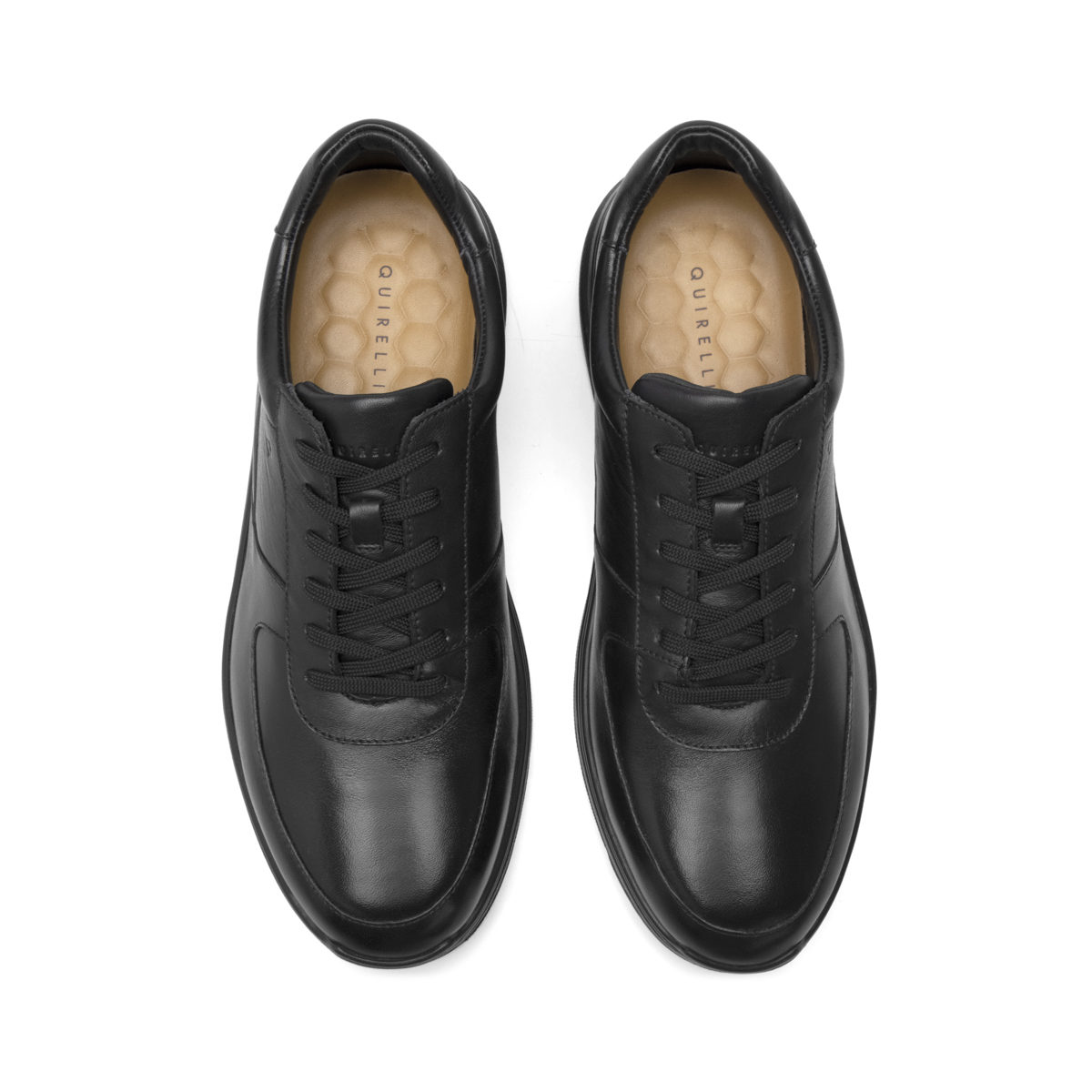 Men's Quirelli Leather Shoes Style 703805 Black