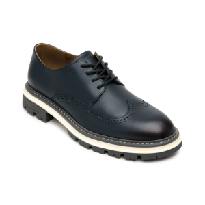 Quirelli Men's Leather Derby Style 705302 Blue