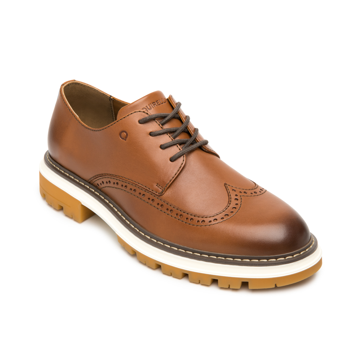 Quirelli Men's Leather Derby Style 705302 Tan