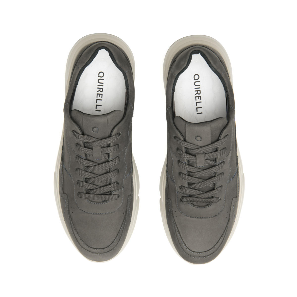 Quirelli Men's Casual Leather Shoe Style 705403 Gray