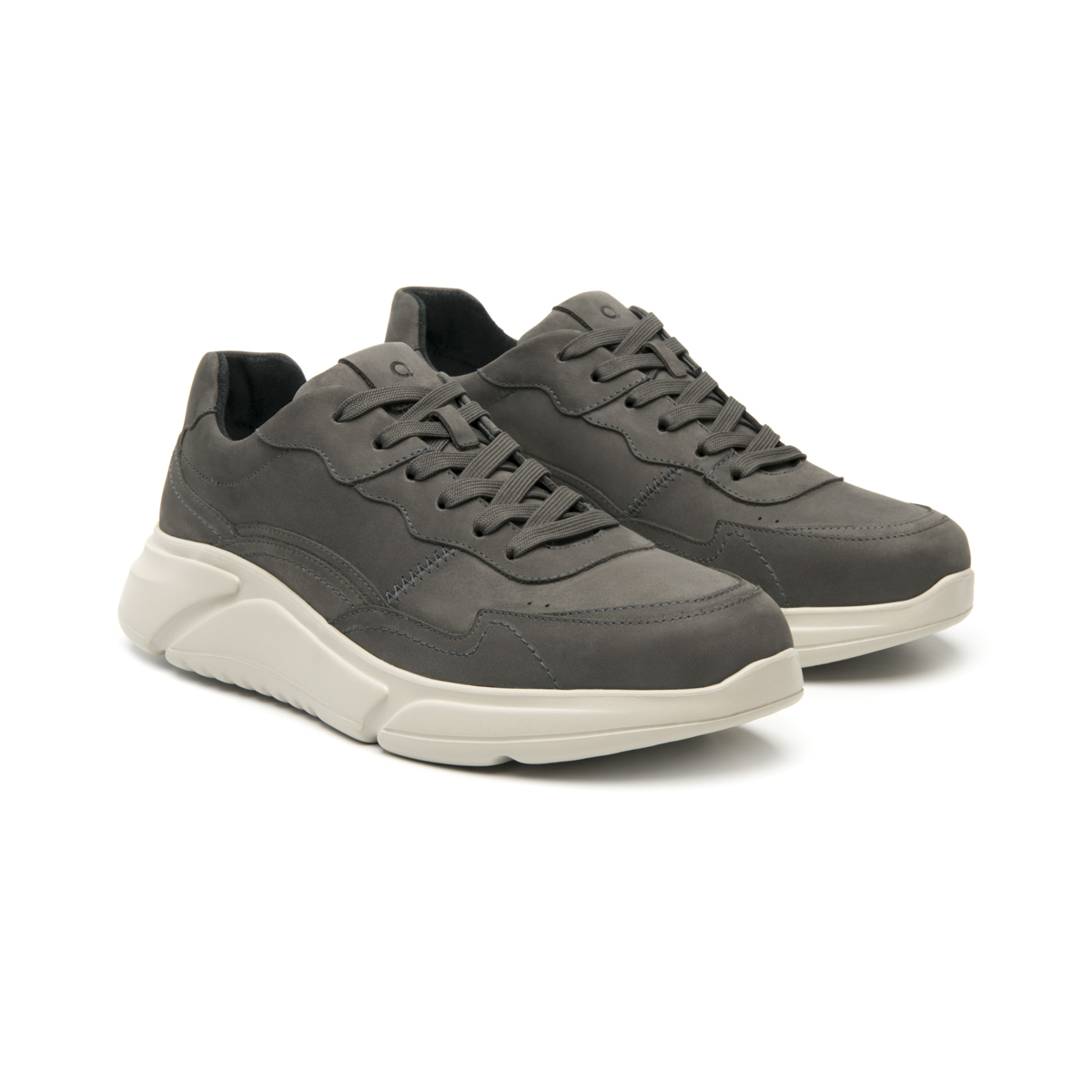 Quirelli Men's Casual Leather Shoe Style 705403 Gray
