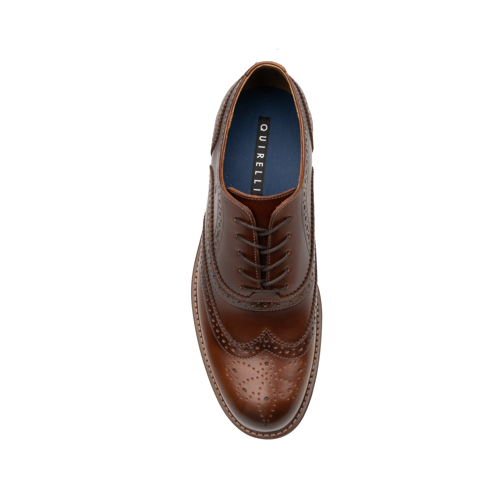 Zapato Bostoniano Quirelli para Hombre con suela con contraste Estilo 88602 Cognac