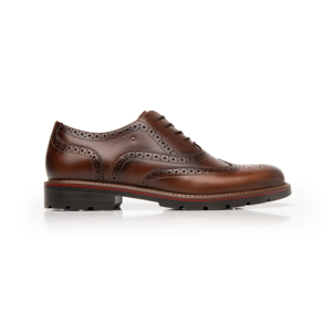 Men's Bostonian Quirelli shoe with contrast sole Style 88602 Cognac