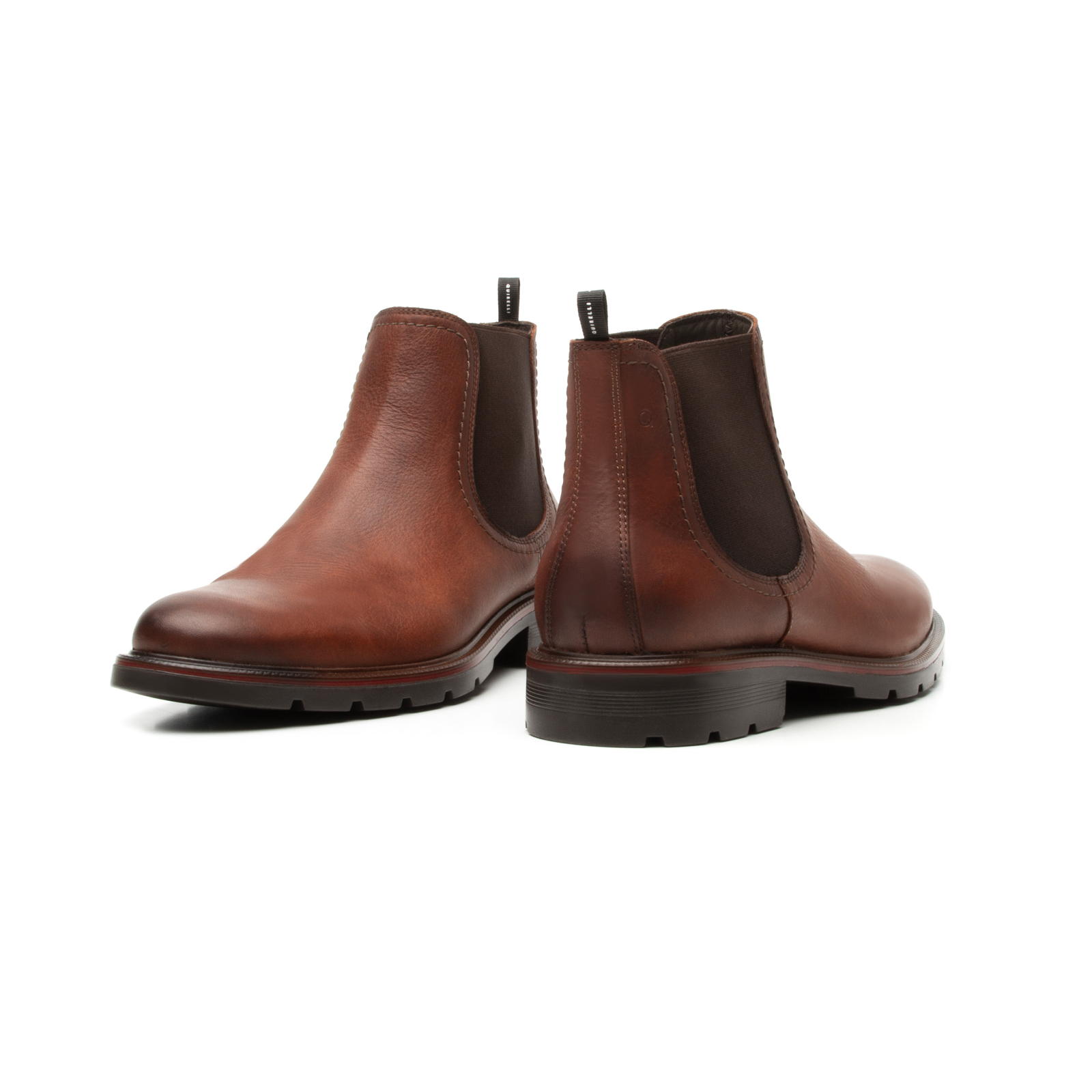 Botin Chelsea Quirelli para Hombre con elástico Estilo 88606 Nogal