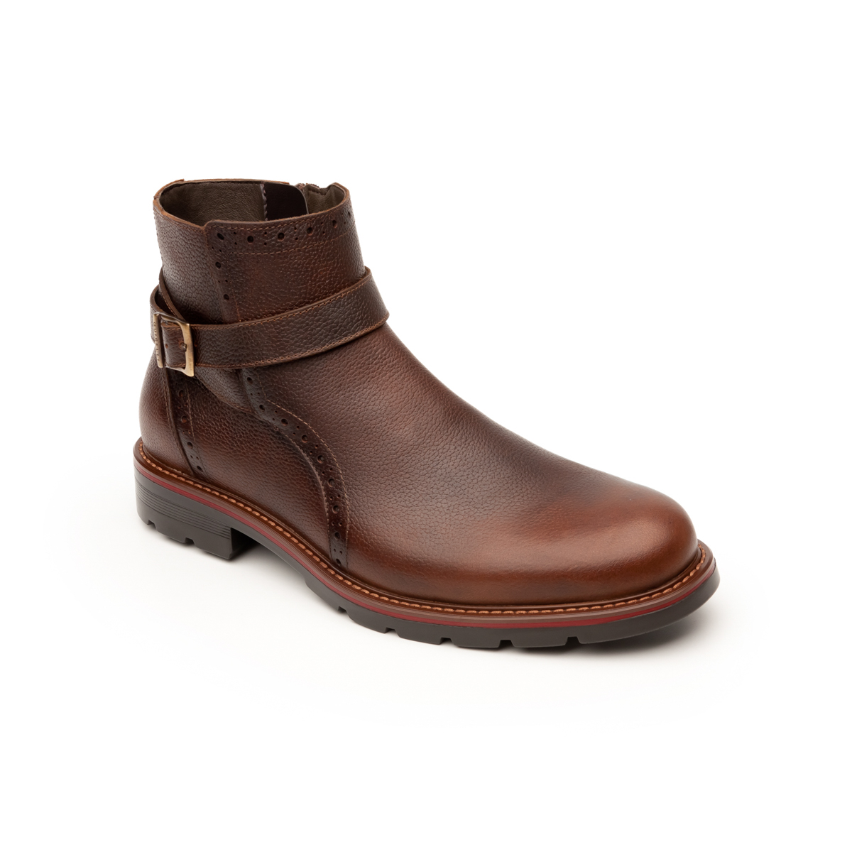 Botín Casual Quirelli 100% De Piel Para Hombre - Estilo 88608 Tan