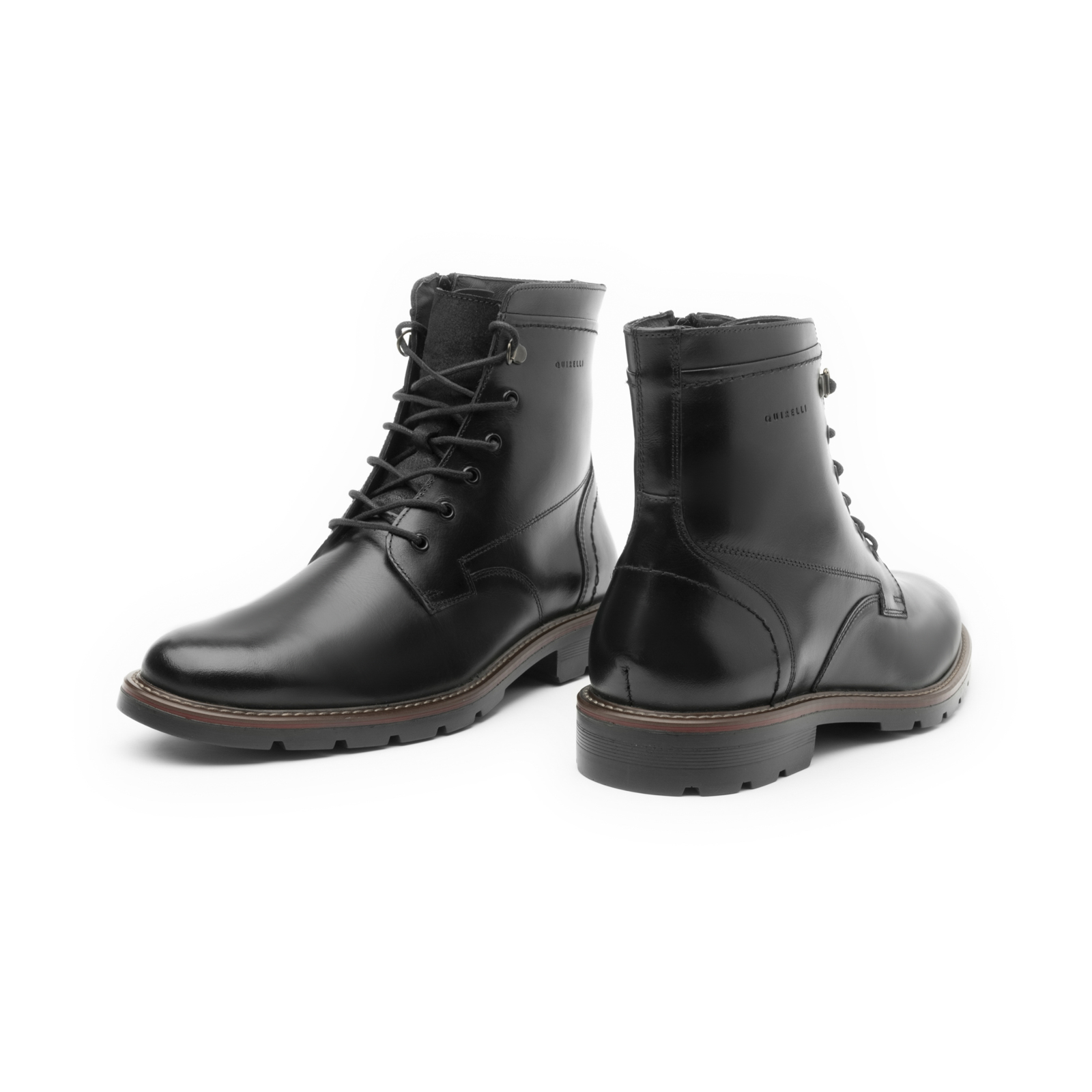 Bota Utilitaria Lisa Quirelli para Hombre Estilo 88609 Negro