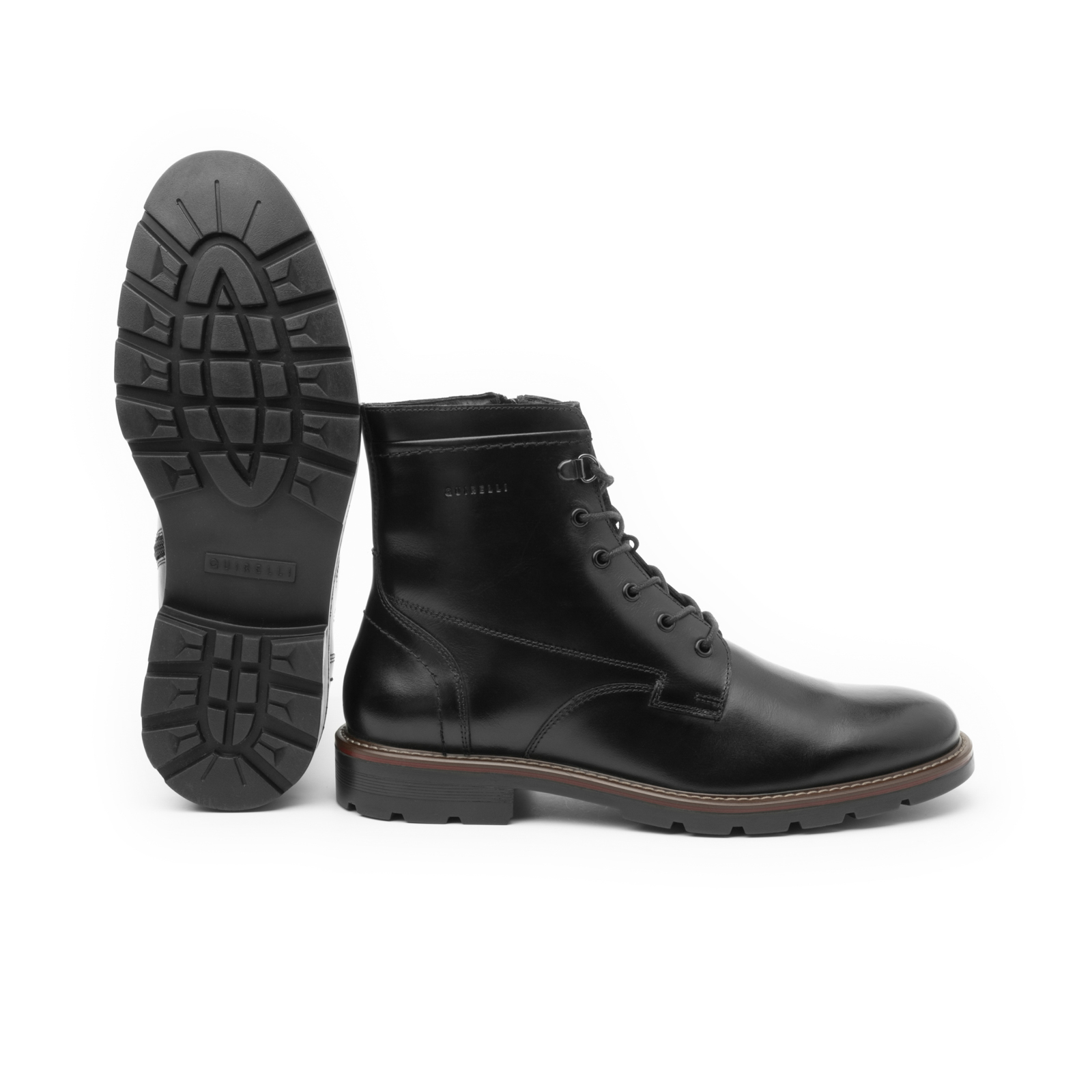 Bota Utilitaria Lisa Quirelli para Hombre Estilo 88609 Negro