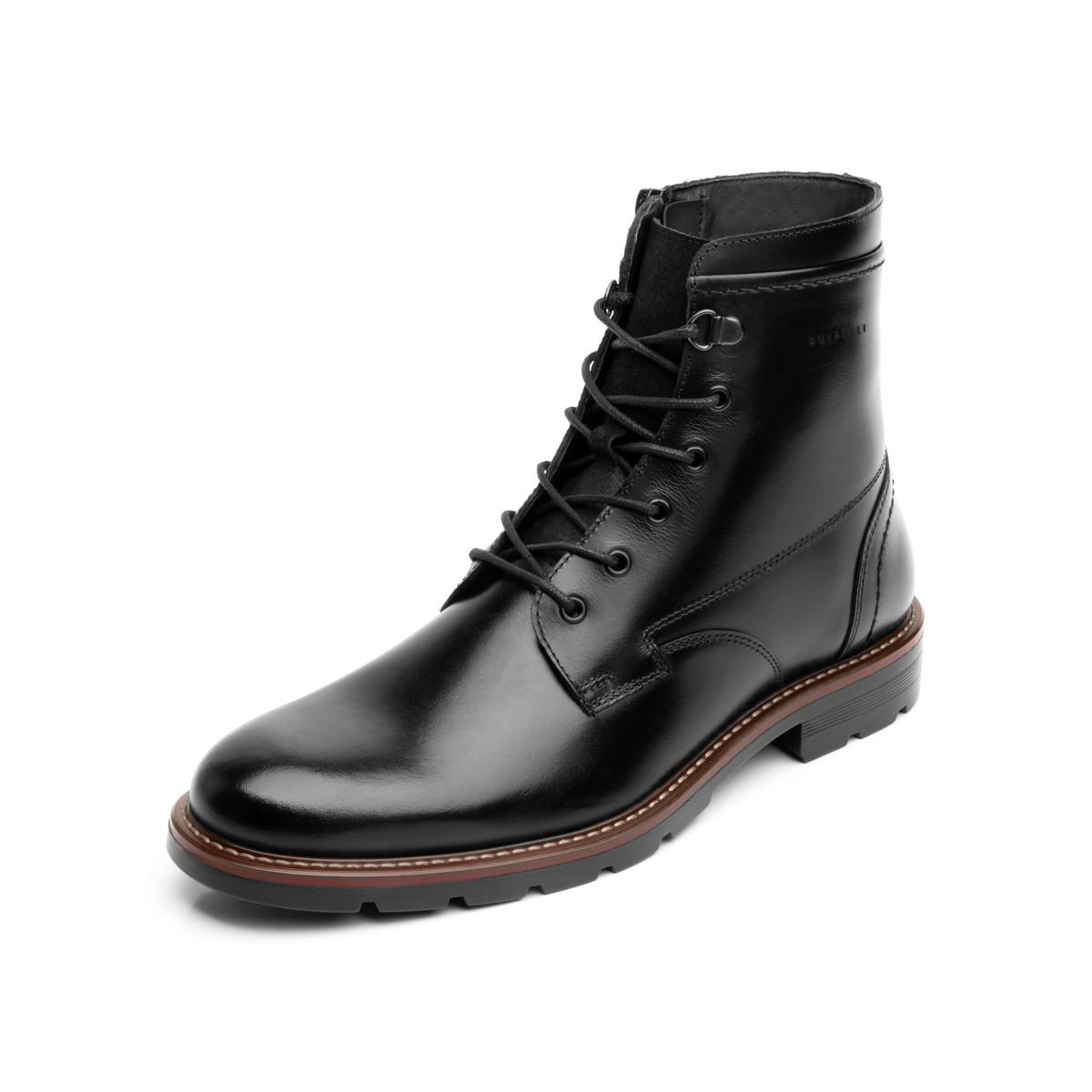 Bota Utilitaria Lisa Quirelli para Hombre Estilo 88609 Negro