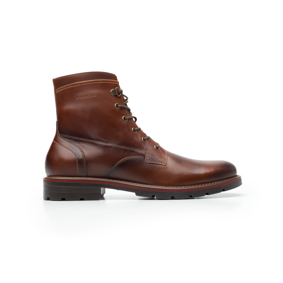Botín Casual Quirelli 100% De Piel Para Hombre - Estilo 88609 Tan