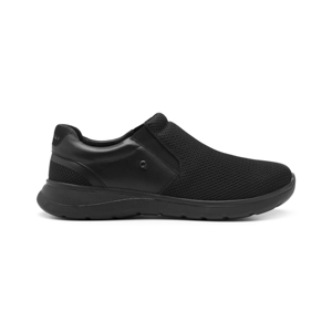 Quirelli Men's Leather Sneaker with Extra Lightweight Sole Style 89204 Black